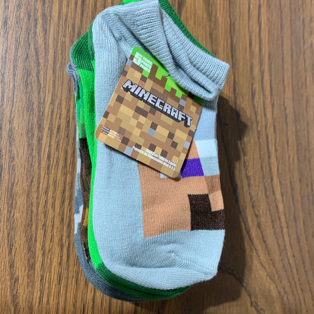 Minecraft Socks - M 9-2.5
